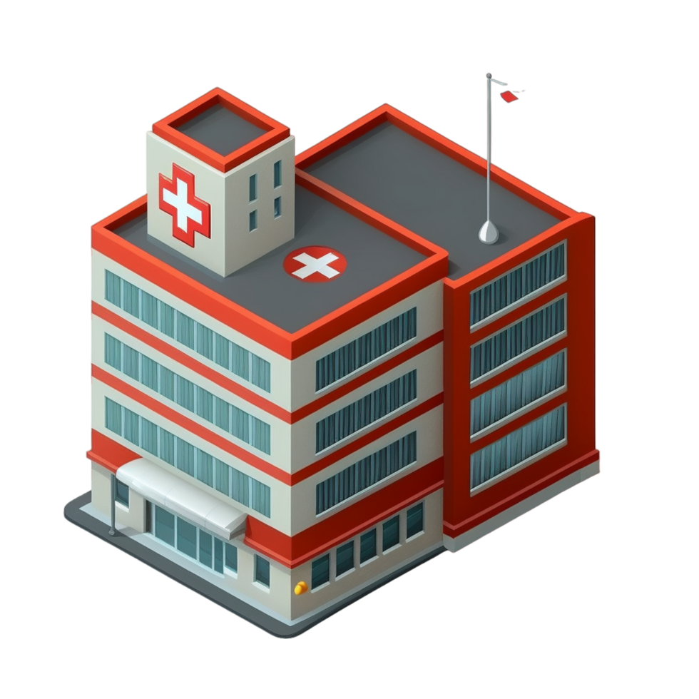 Krankenhaus Gebäude Symbol png ai generativ