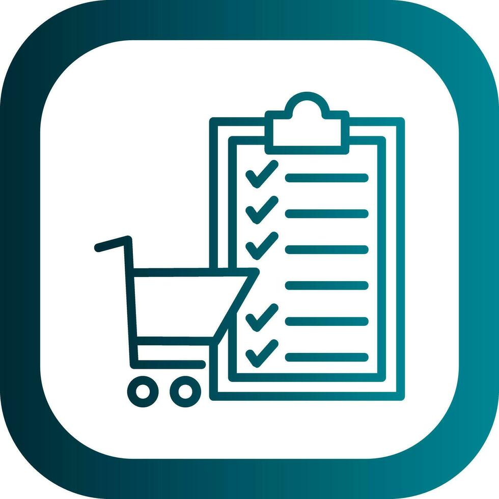 Shopping List Vector Icon Design