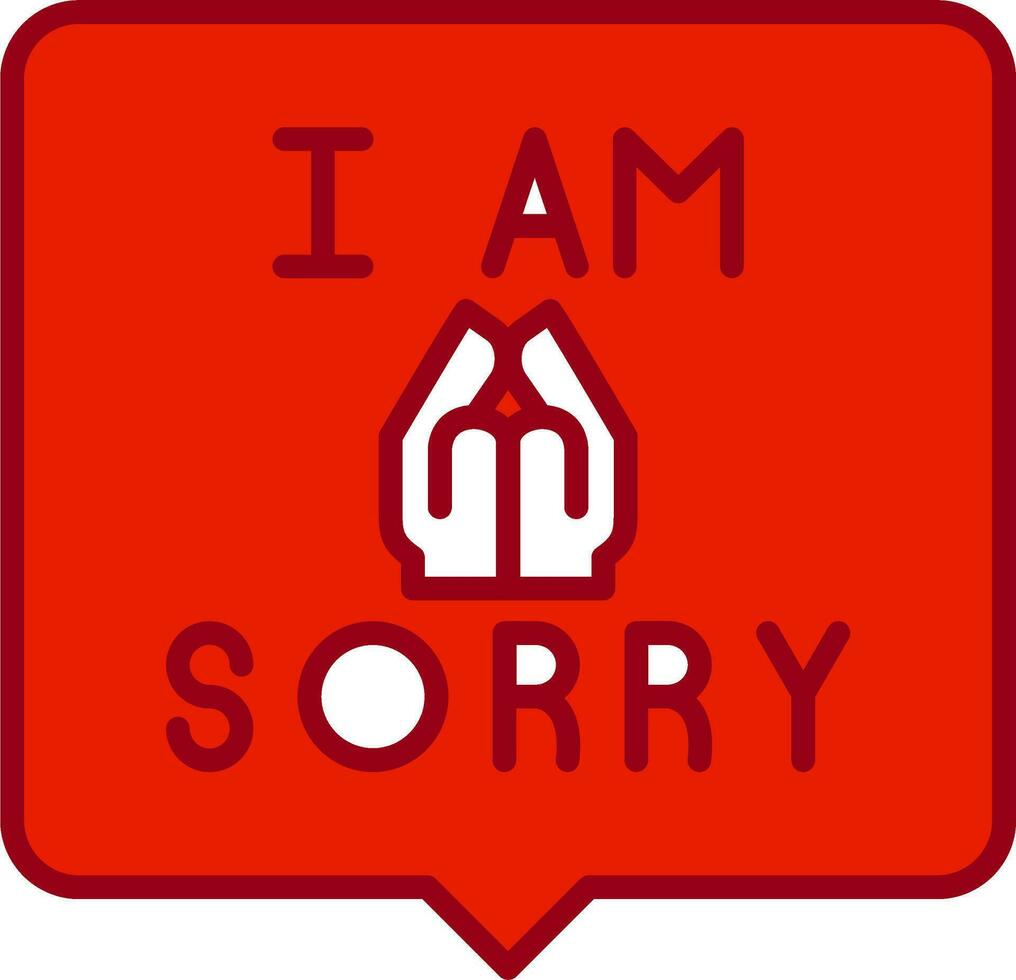 I Am Sorry Vector Icon