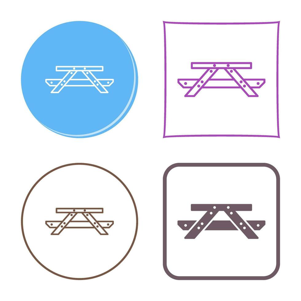 Picnic of Table Vector Icon
