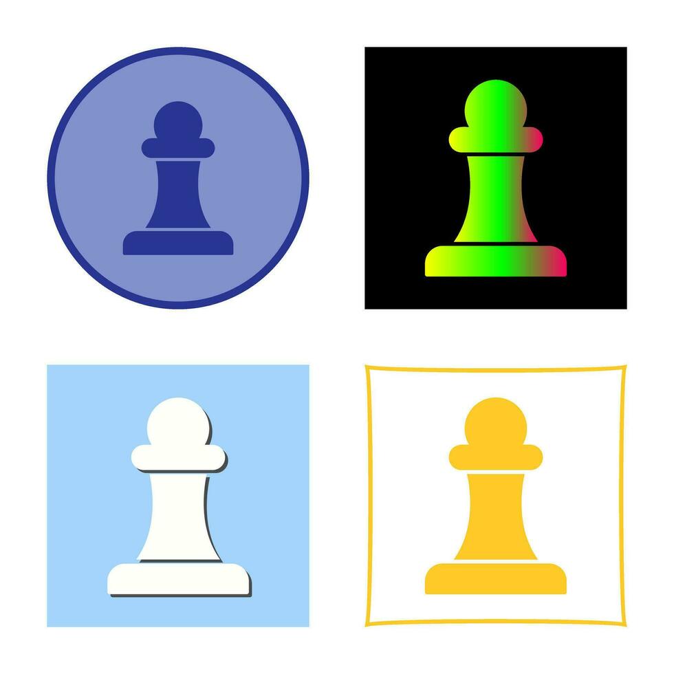 Unique Pawn Vector Icon