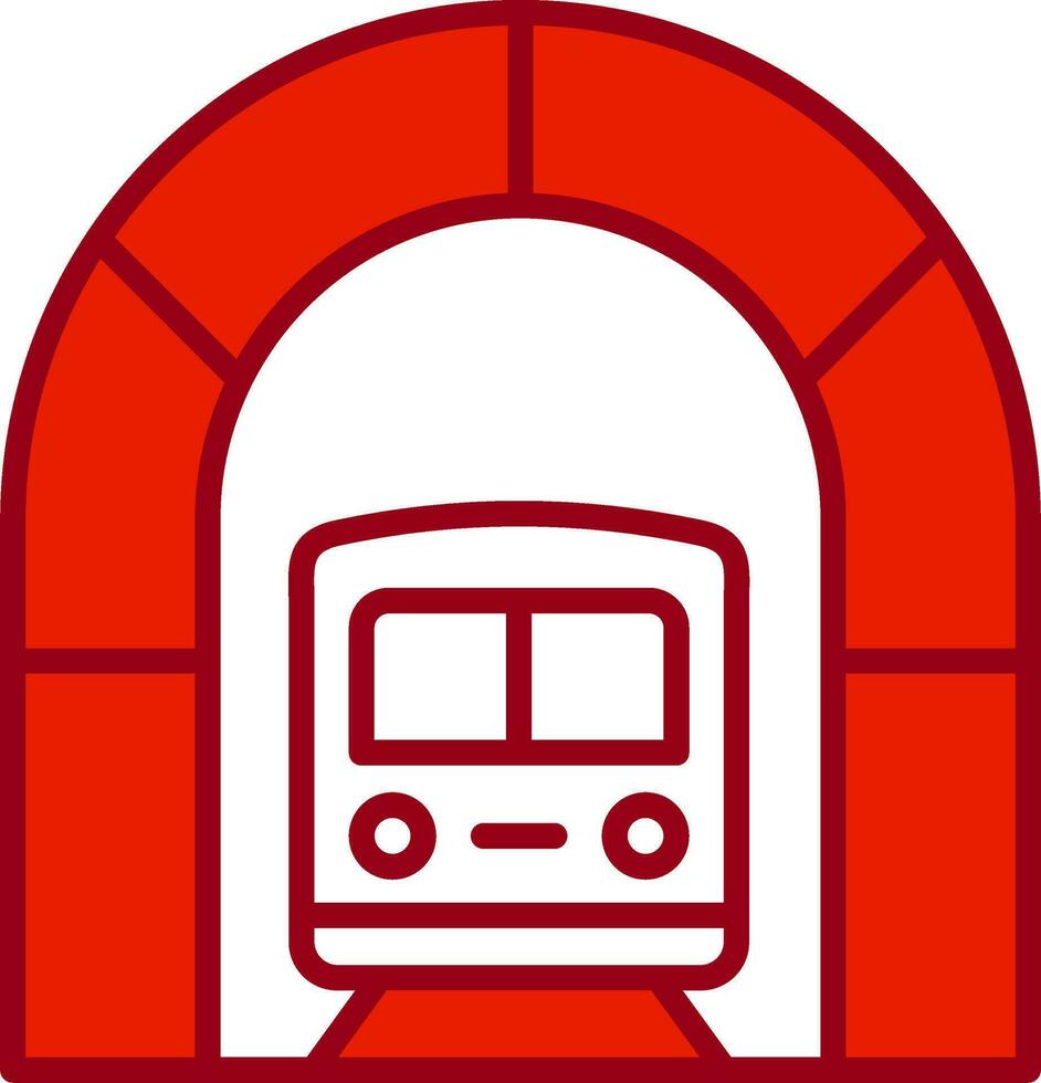 icono de vector de túnel