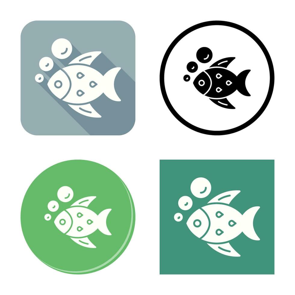 icono de vector de pescado