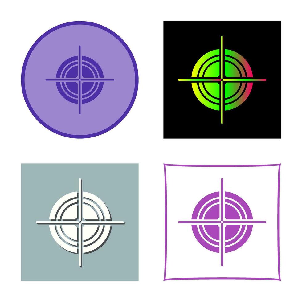 Unique Target Vector Icon