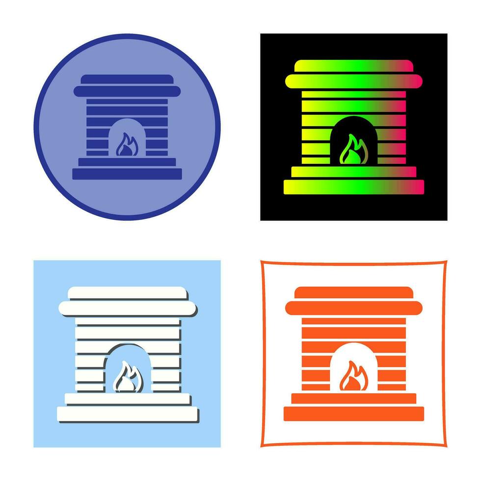 Fireplace Vector Icon