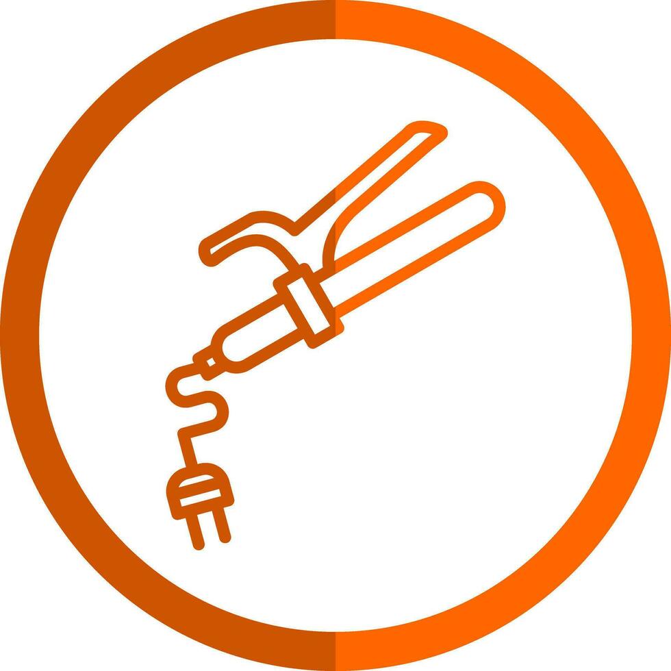 Curling Iron Vector Icon Design