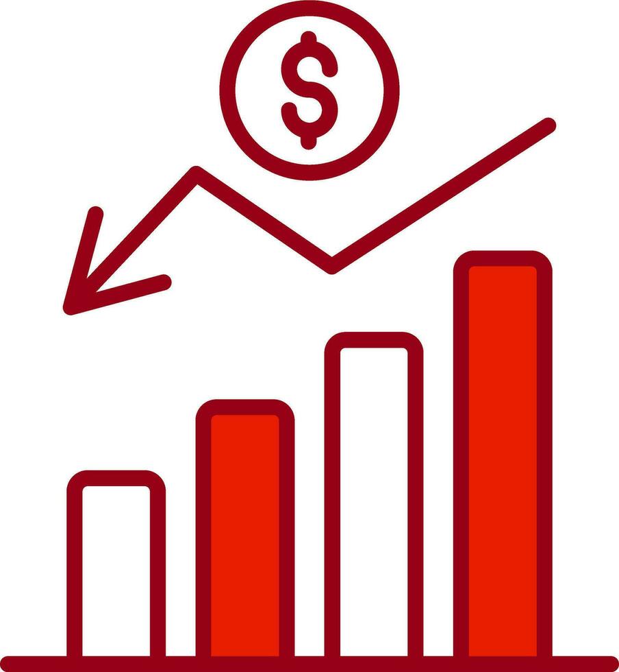 depreciación vector icono