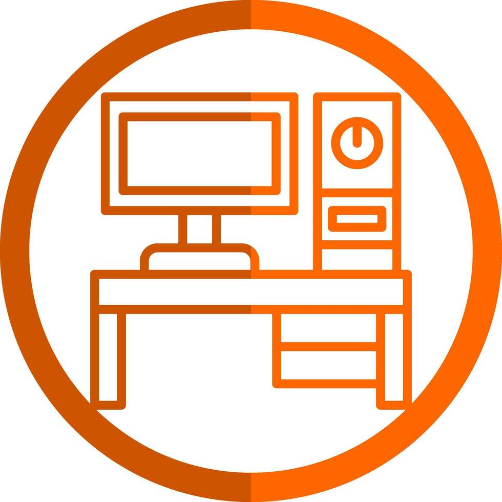 Desktop pc Vector Icon Design