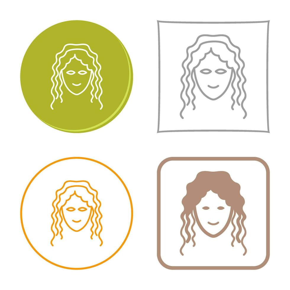 Hair Curly Vector Icon