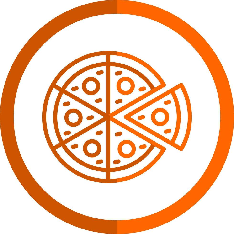 Margherita Pizza Vector Icon Design