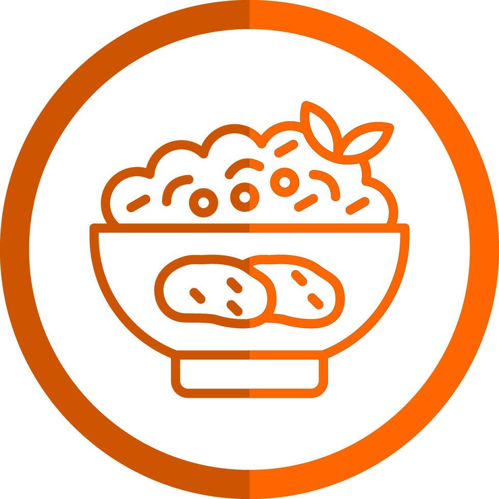Mashed Potatoes Vector Icon Design
