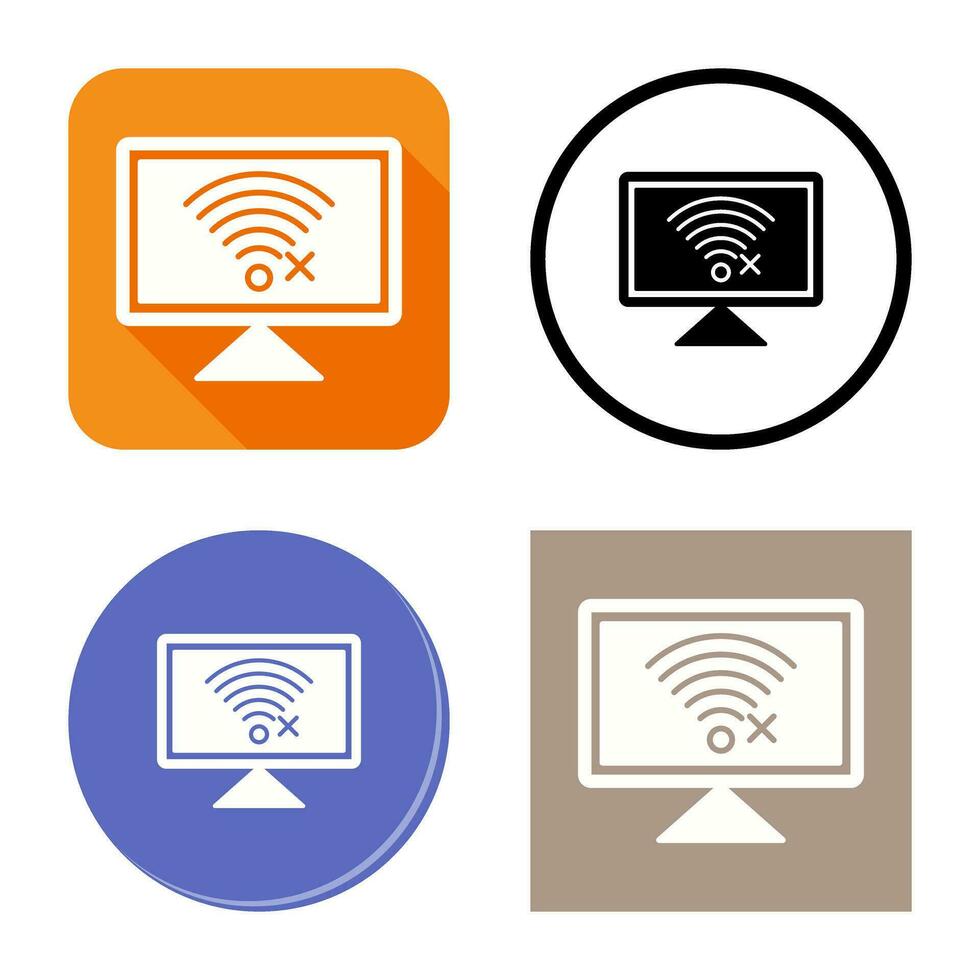 Disconnected Network Vector Icon