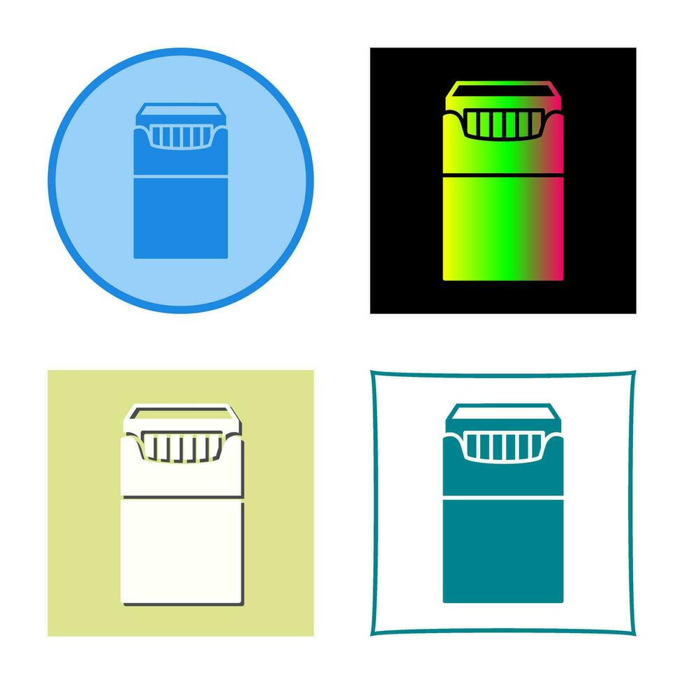 Unique Packet of Cigarettes Vector Icon