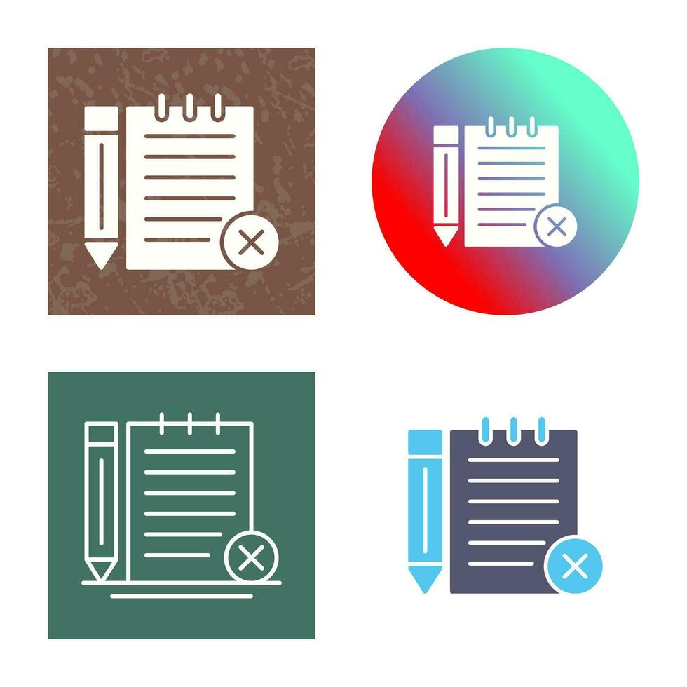 Unchecked Notes Vector Icon