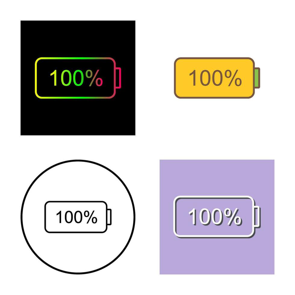 Unique Full Battery Vector Icon