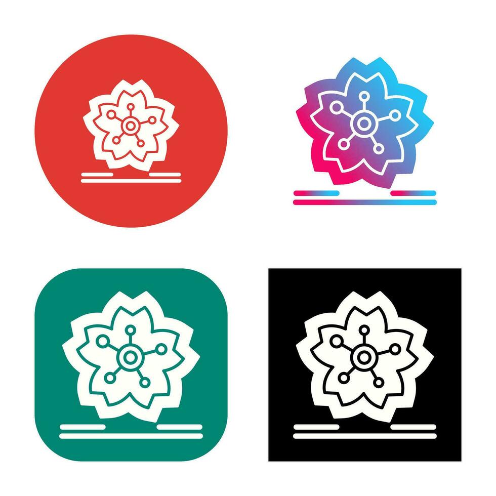 Cherry Blossom Vector Icon