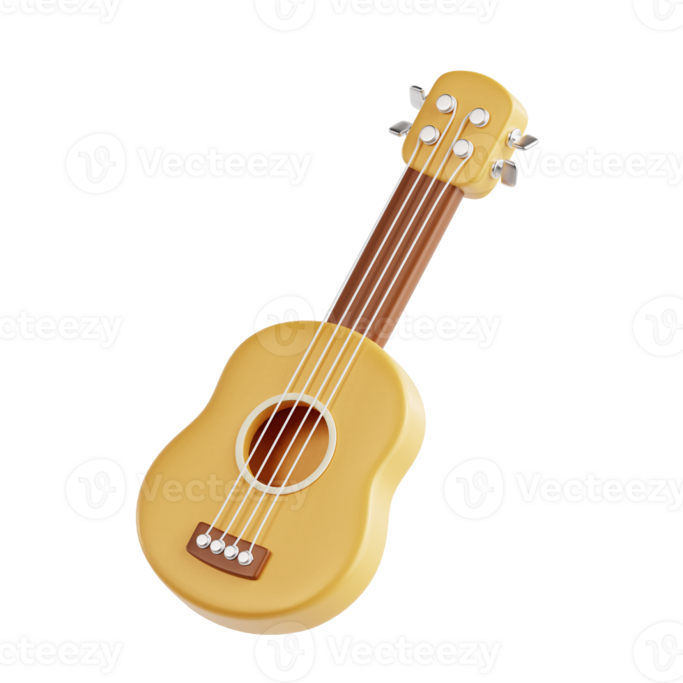 Accoustic guitar 3d icon png