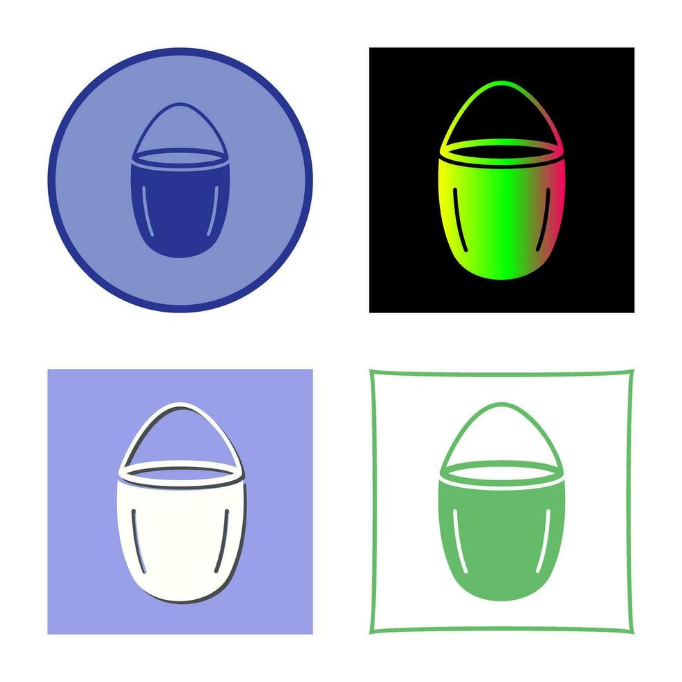 Unique Water Bucket Vector Icon