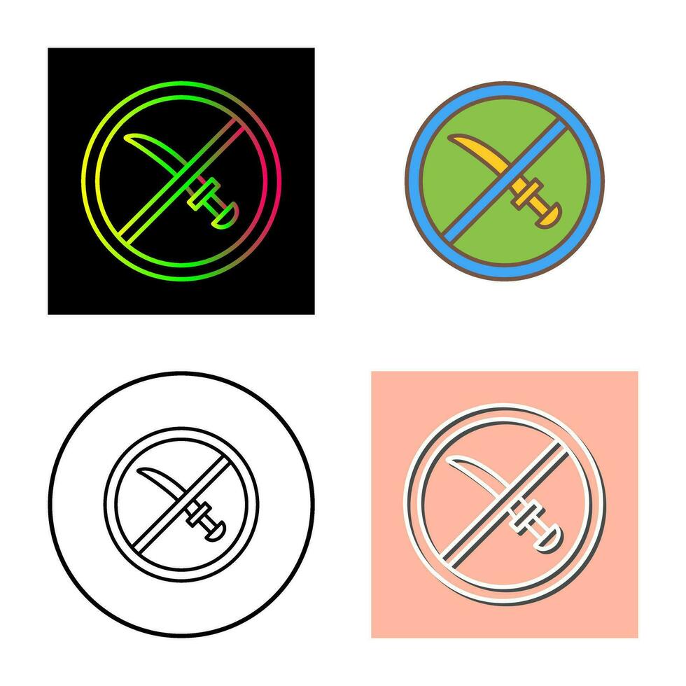 No Weapons Vector Icon
