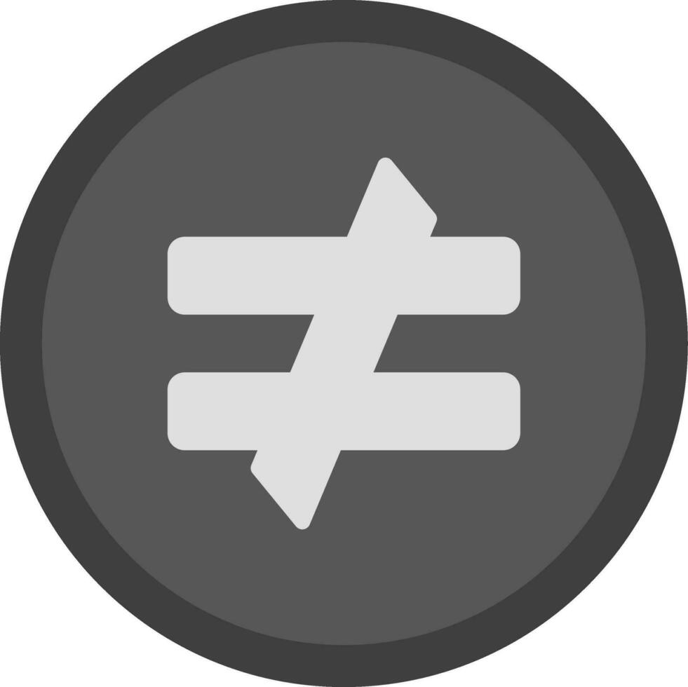 Not Equal Vector Icon