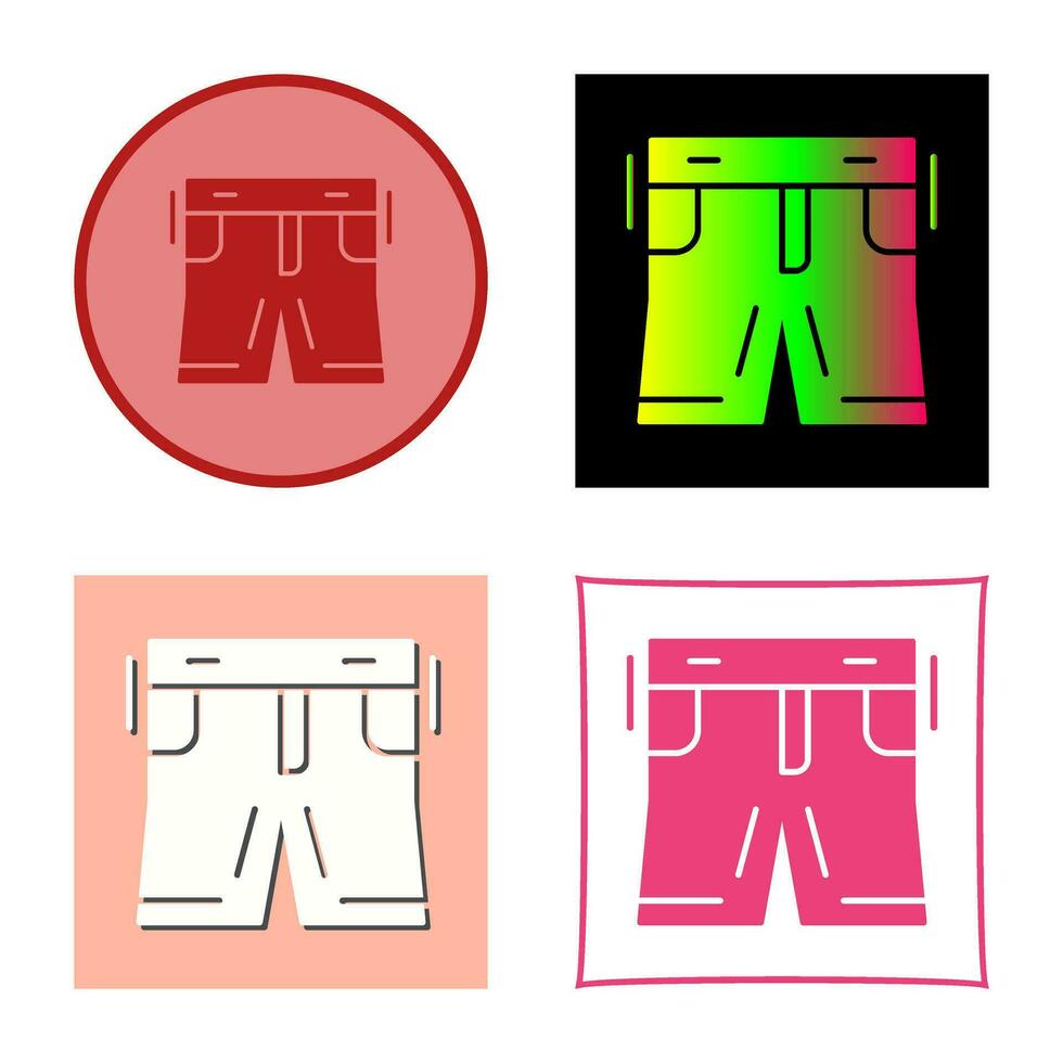 icono de vector de pantalones cortos