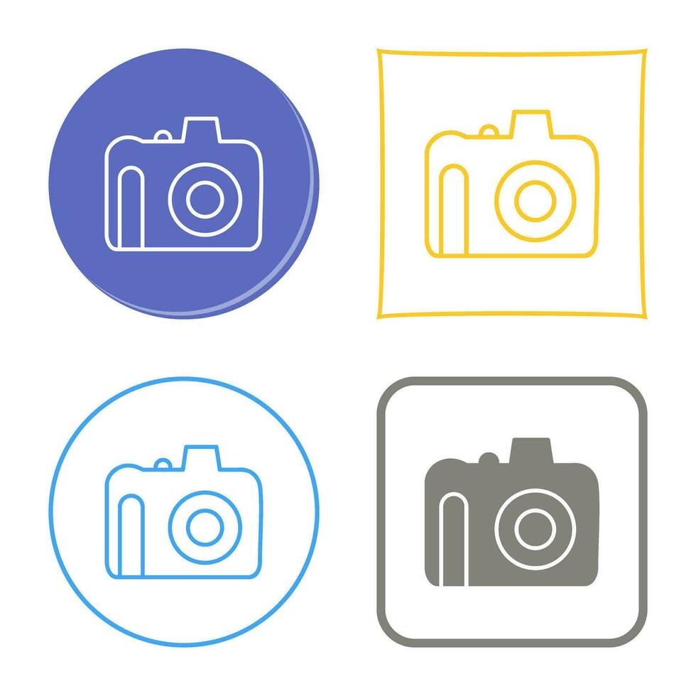 Unique DSLR Camera Vector Icon