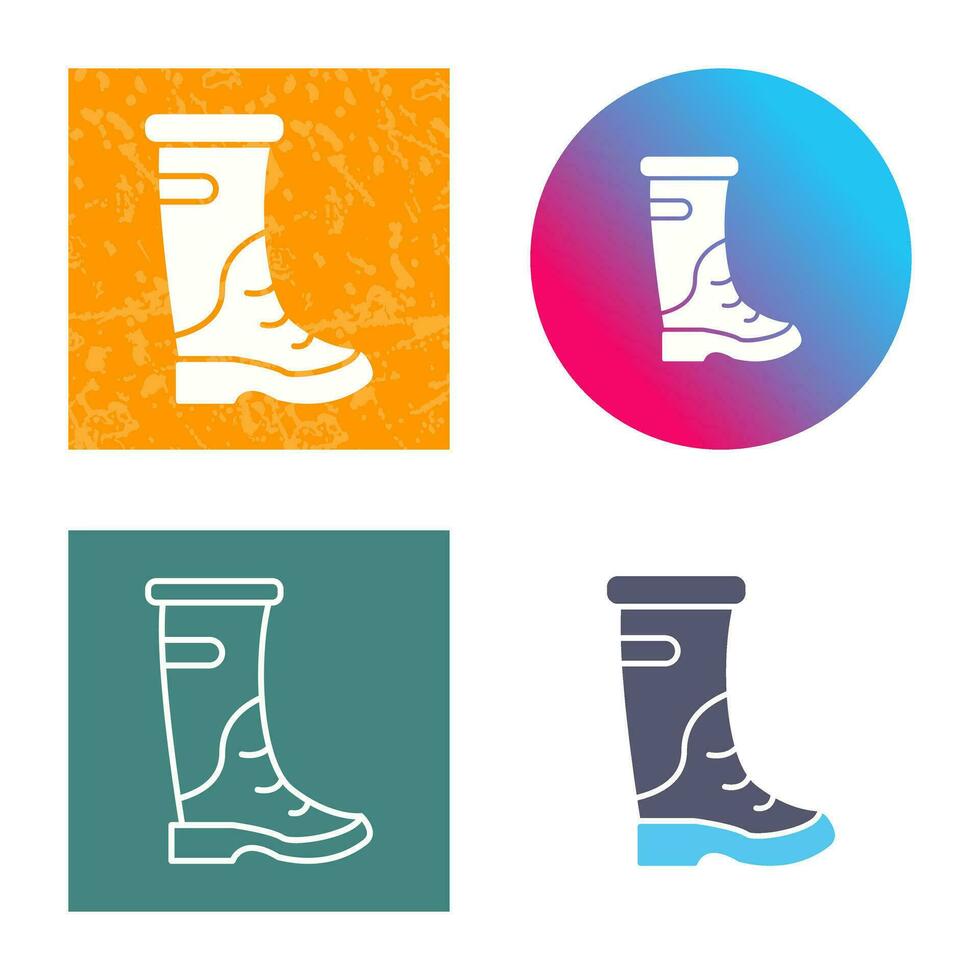 icono de vector de botas de lluvia