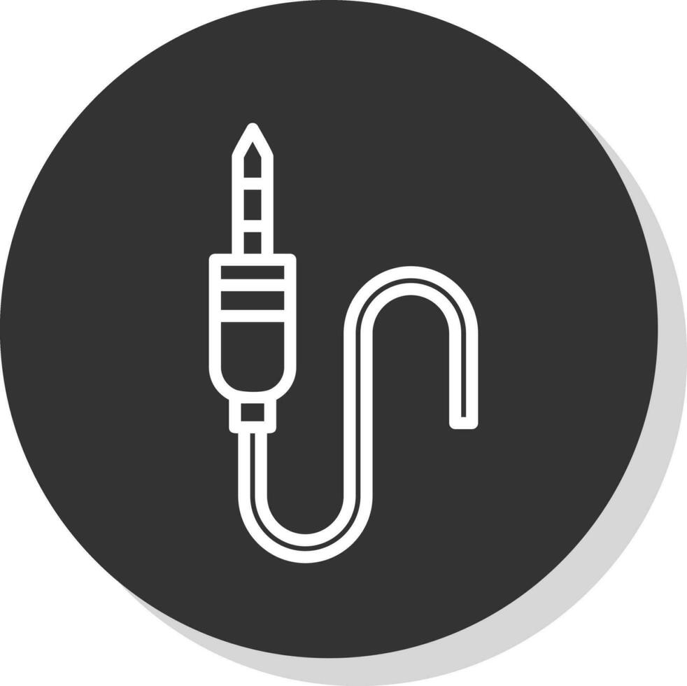 diseño de icono de vector de conector de audio