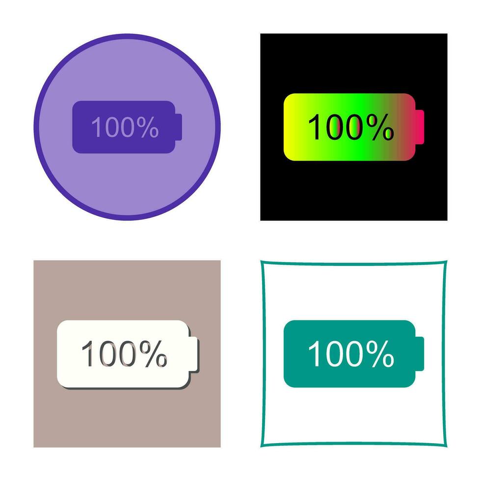 Unique Full Battery Vector Icon