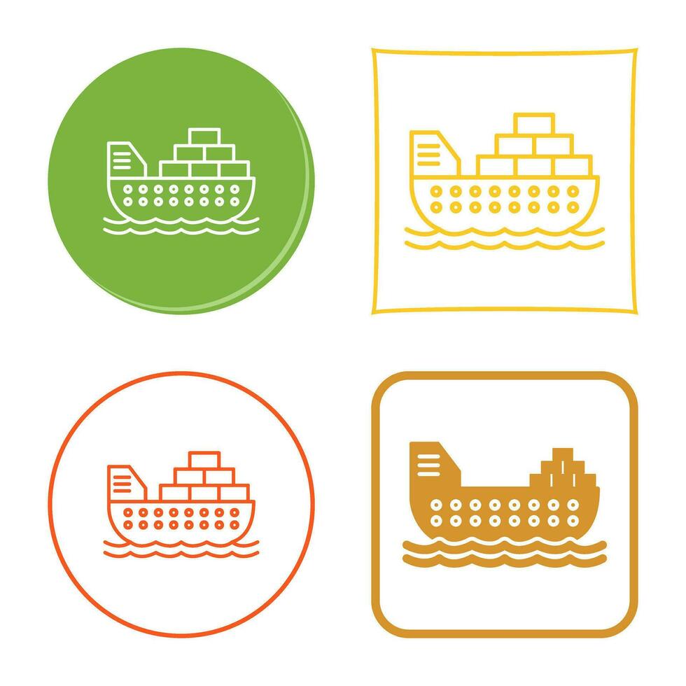 Cargo Ship Vector Icon