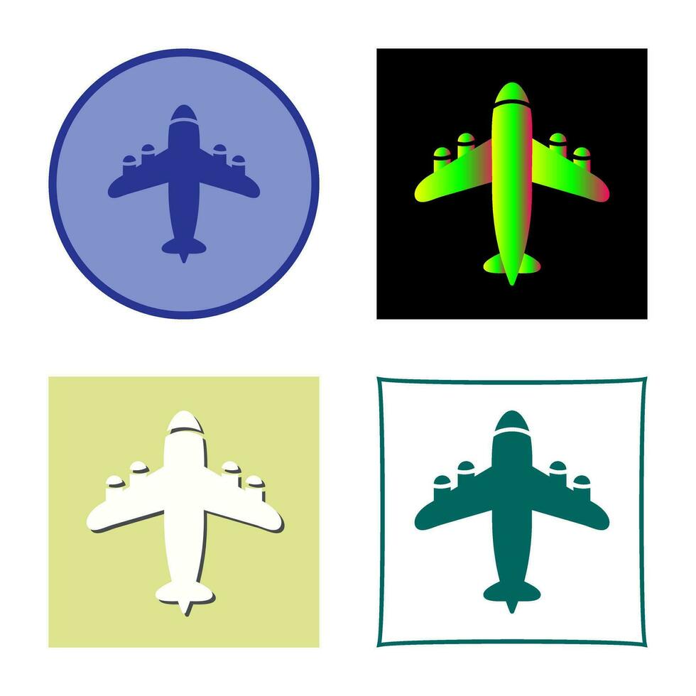 icono de vector de avión volador