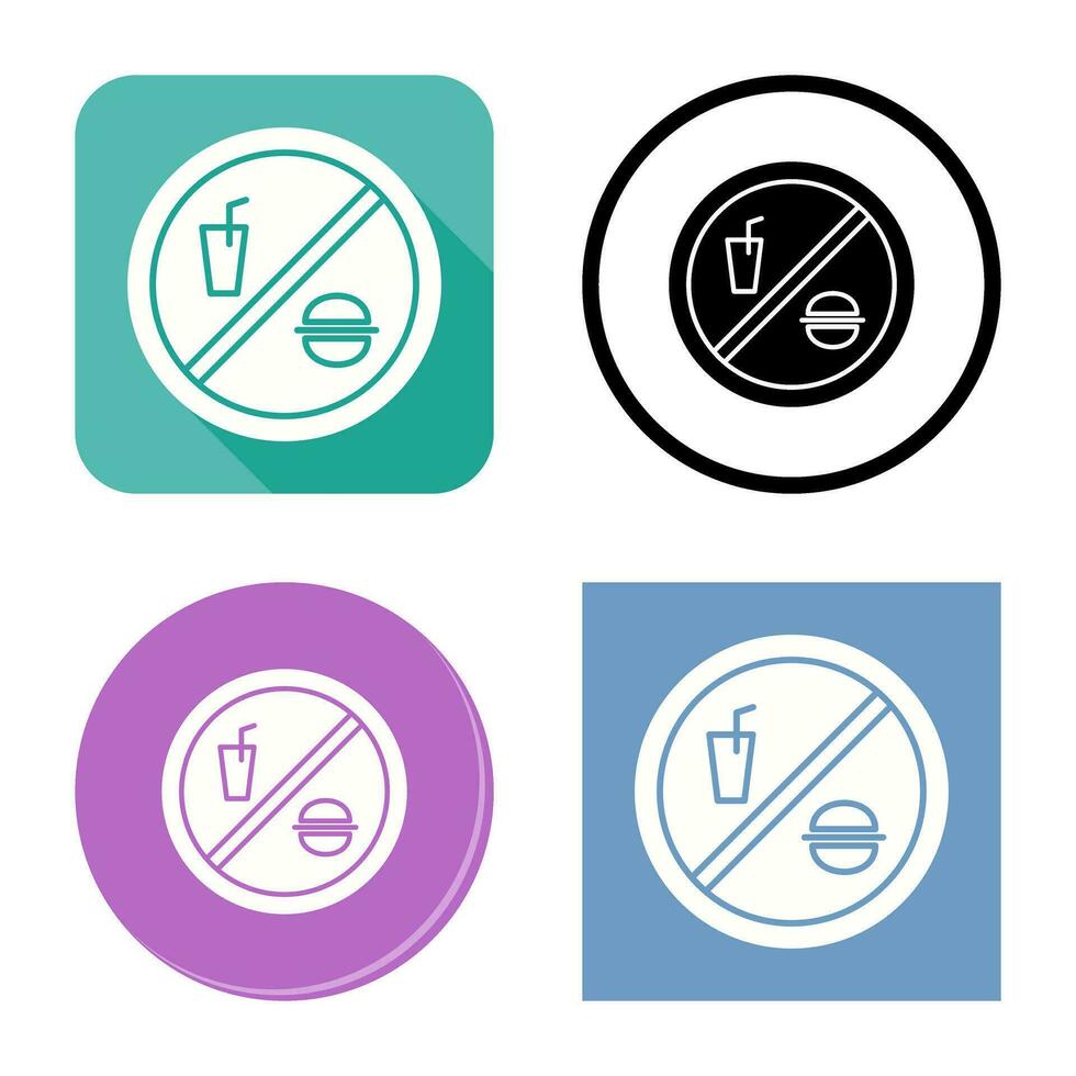 No Food or Drinks Vector Icon