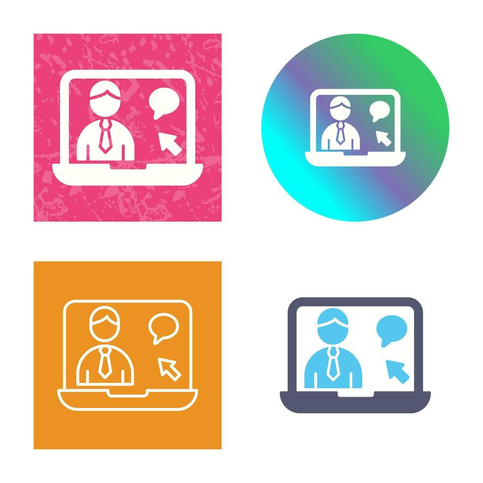 Online Interview Vector Icon