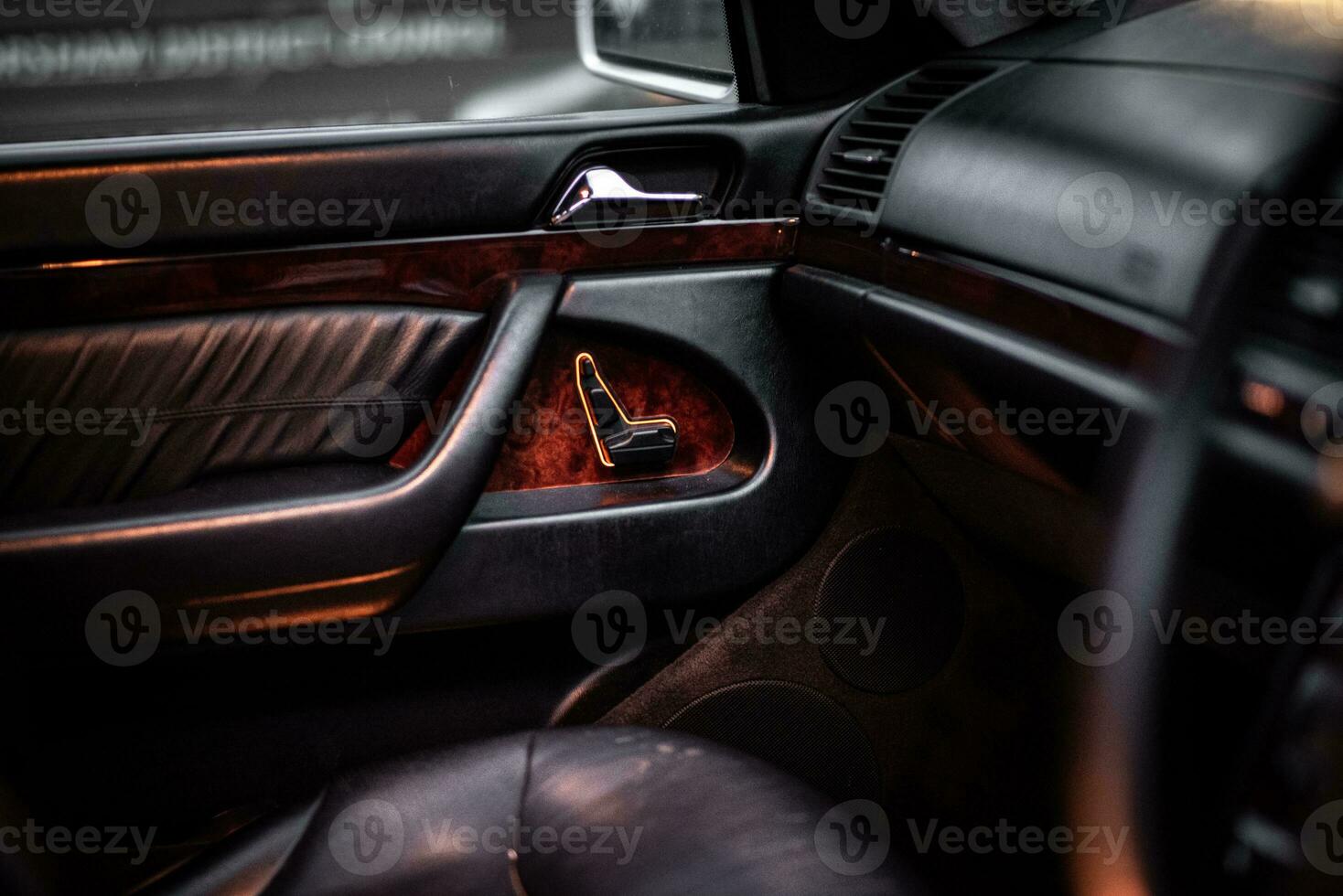 Luxury classic, legendary car interior door card photo