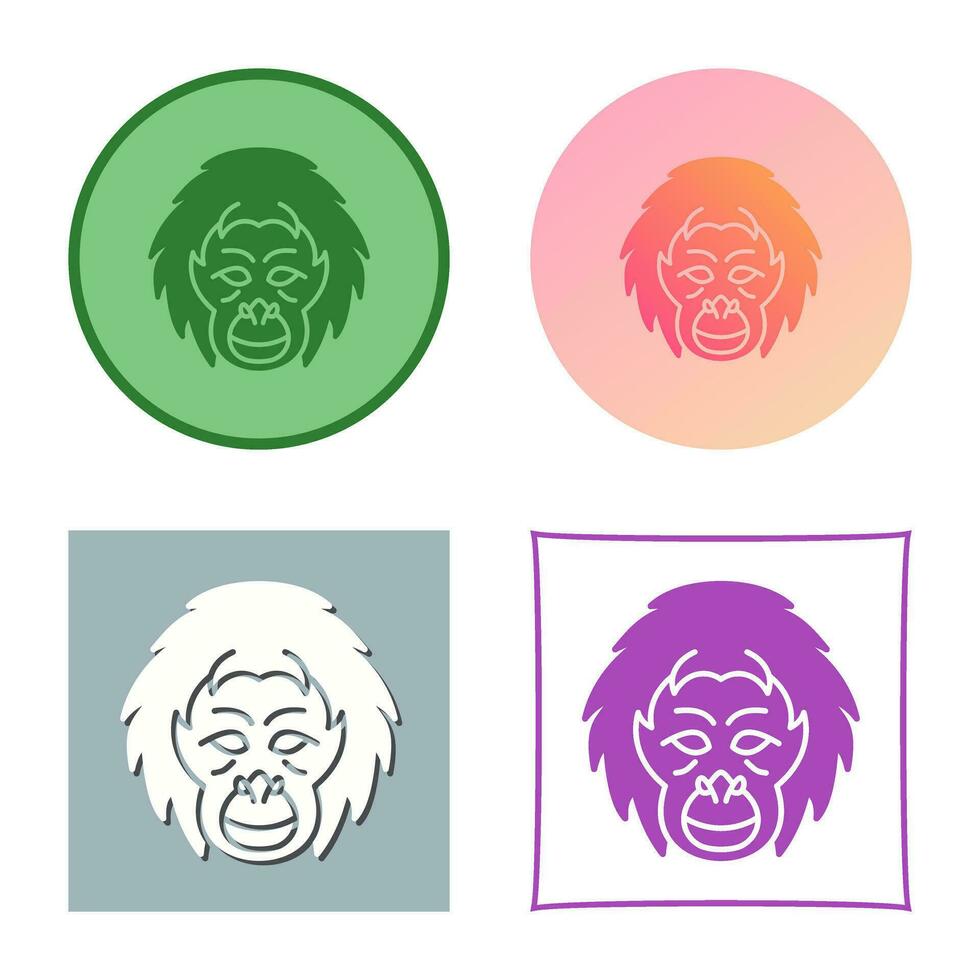 Orangutan Vector Icon