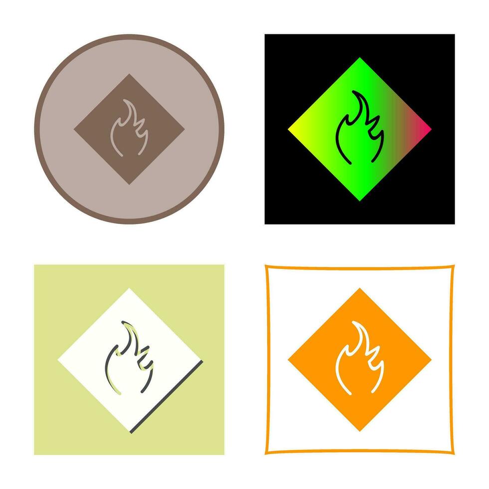 Danger of Flame Vector Icon