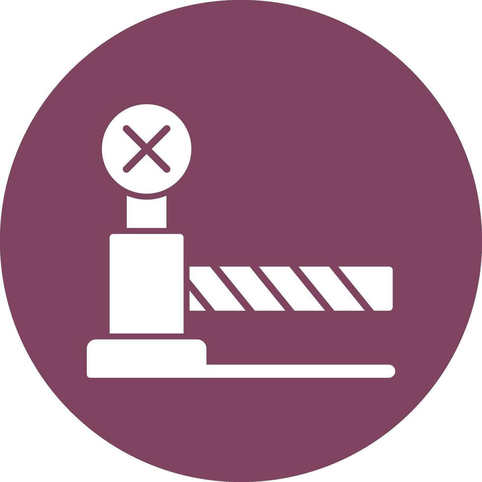 Level Crossing Vector Icon