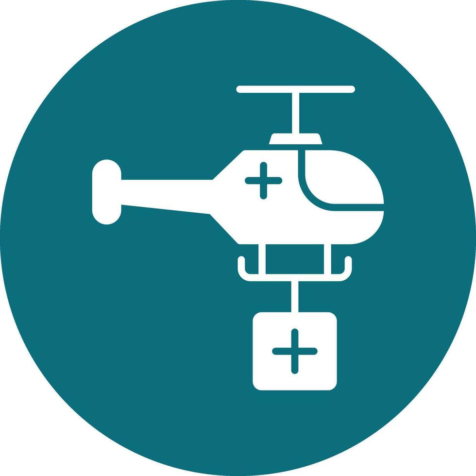 icono de vector de helicóptero