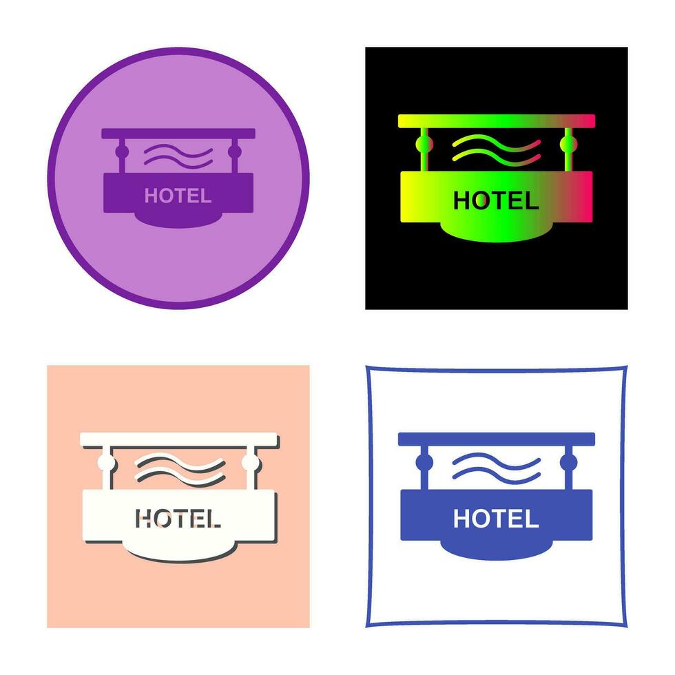 icono de vector de signo de hotel