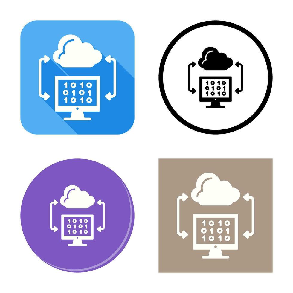 Cloud Coding Vector Icon