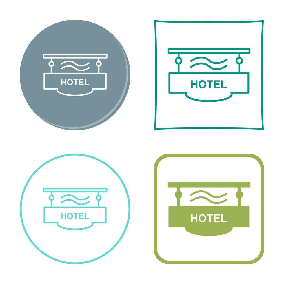 icono de vector de signo de hotel