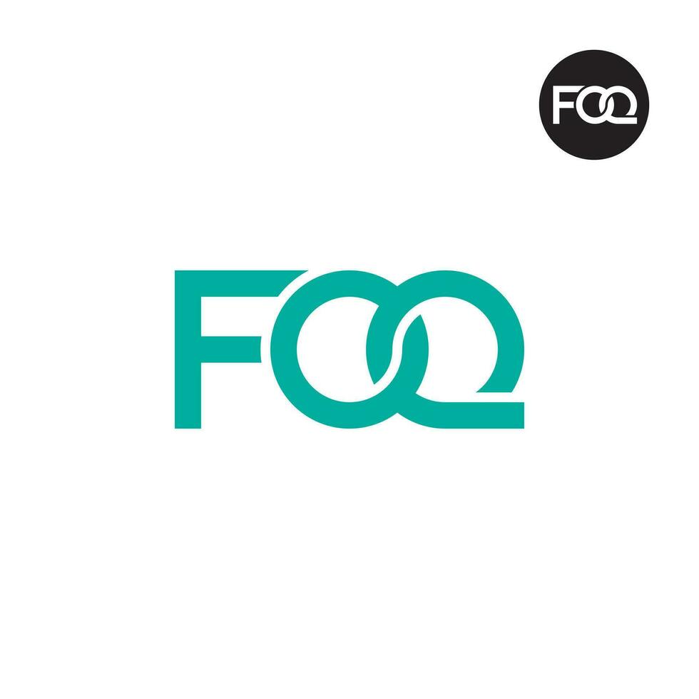 Letter FOQ Monogram Logo Design vector