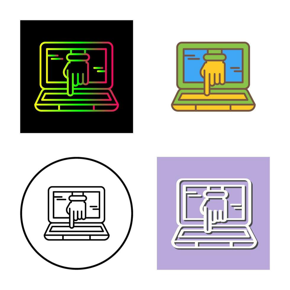 Computer Hacking Vector Icon