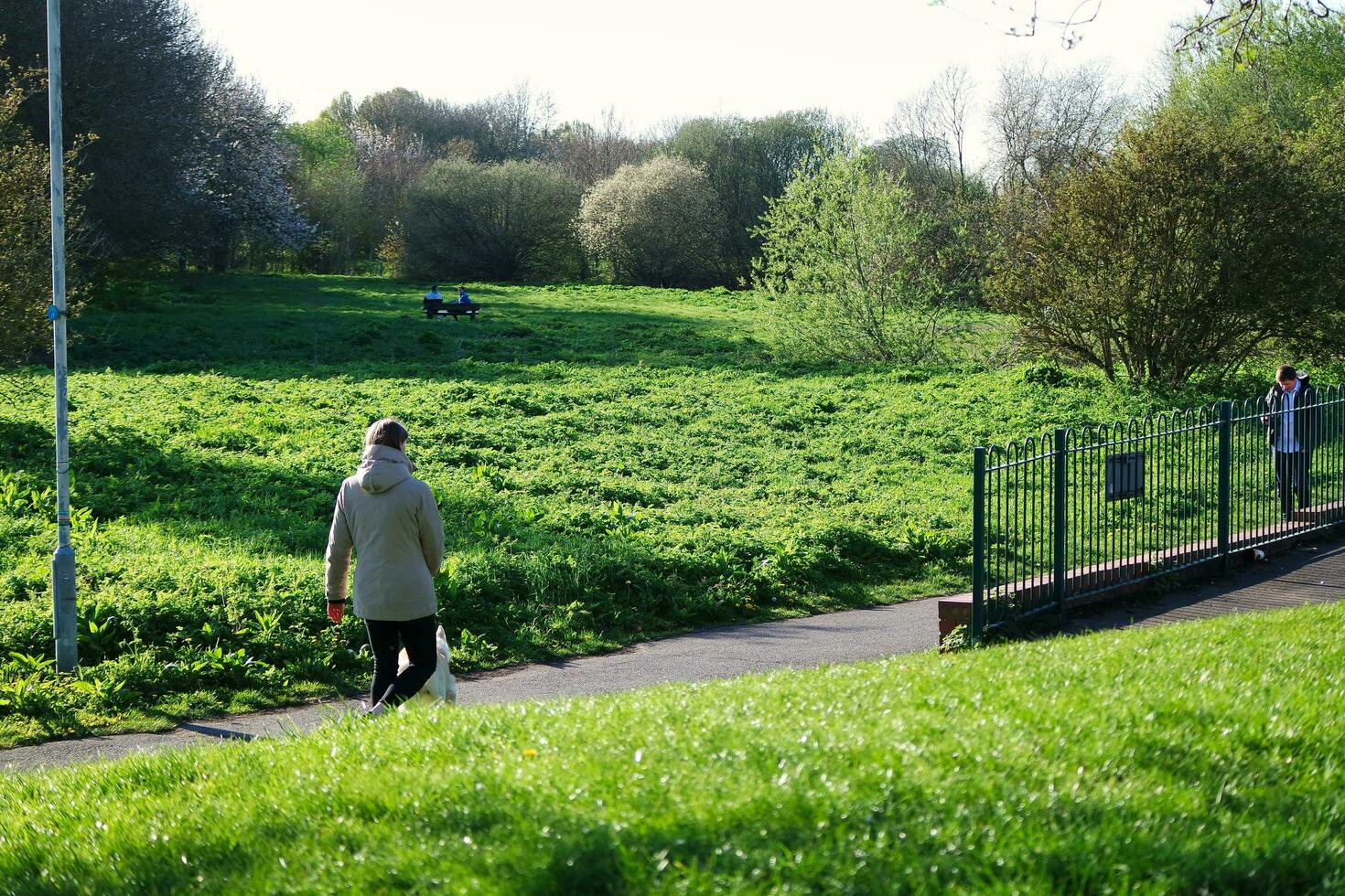 Low Angle View of Wardown Museum and Public Park of Luton City of England Great Britain, Image Captured on a Sunny Day of April 19th, 2023 photo