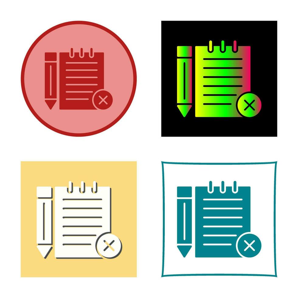 Unchecked Notes Vector Icon