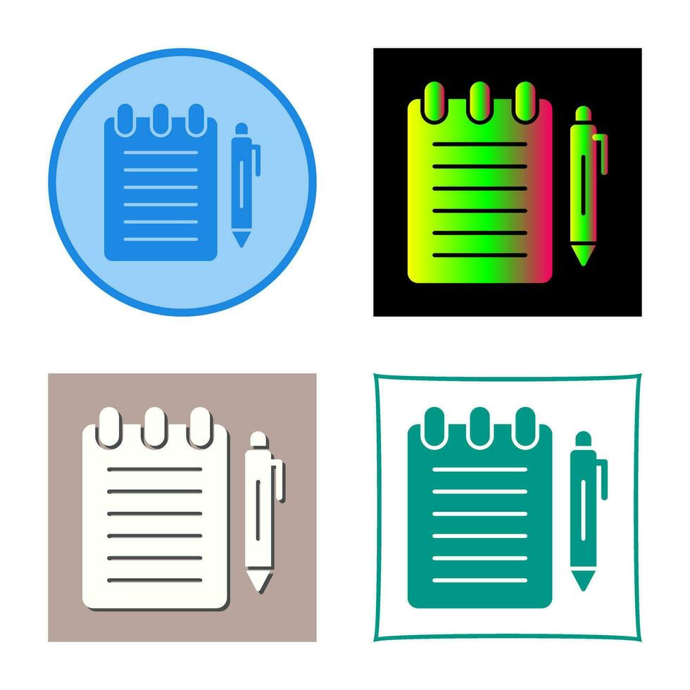 Notepad Vector Icon