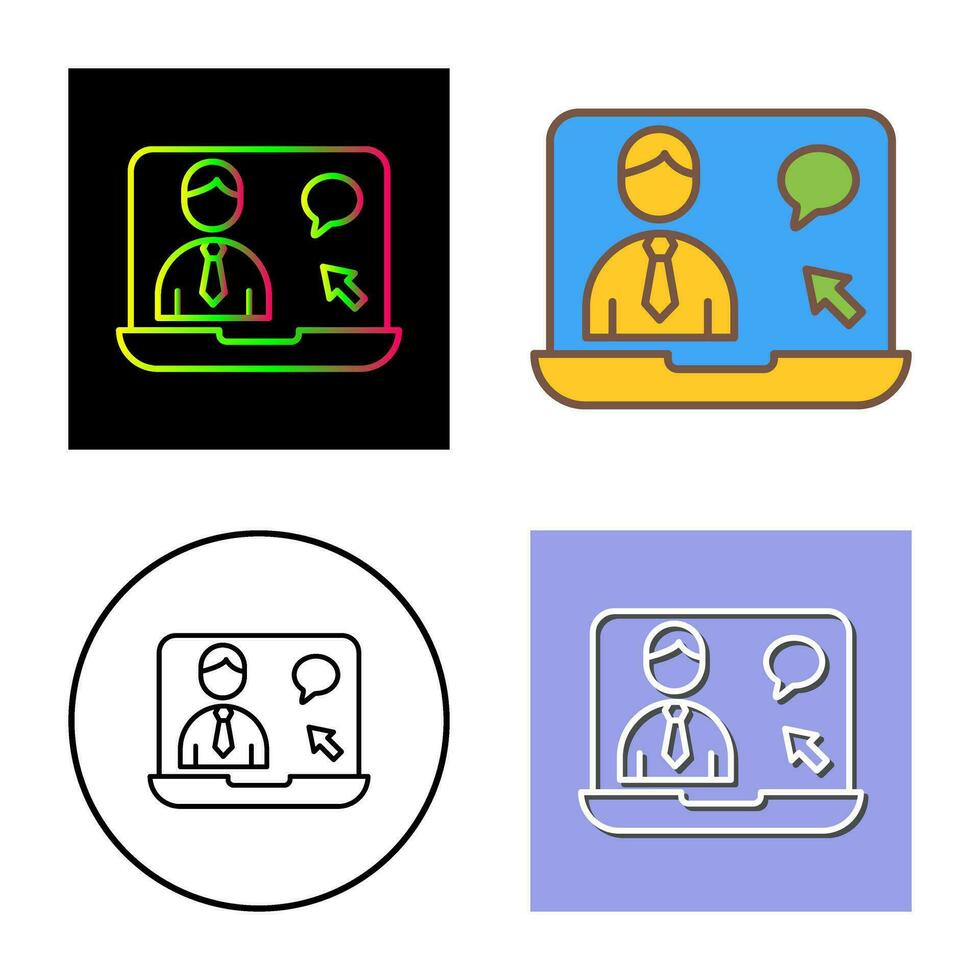 Online Interview Vector Icon