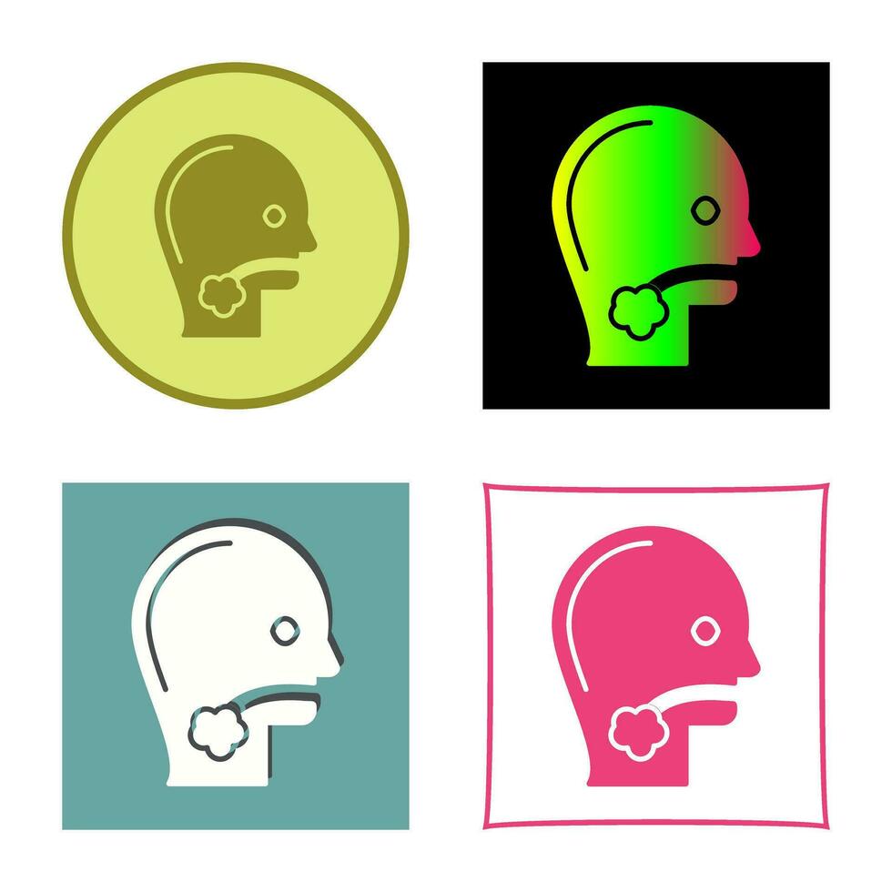 icono de vector de cáncer de garganta