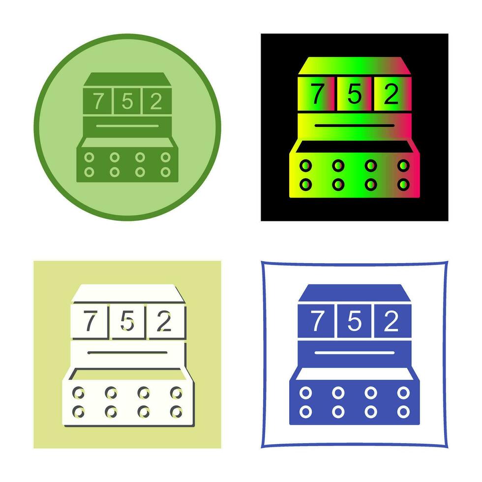 icono de vector de máquina tragamonedas