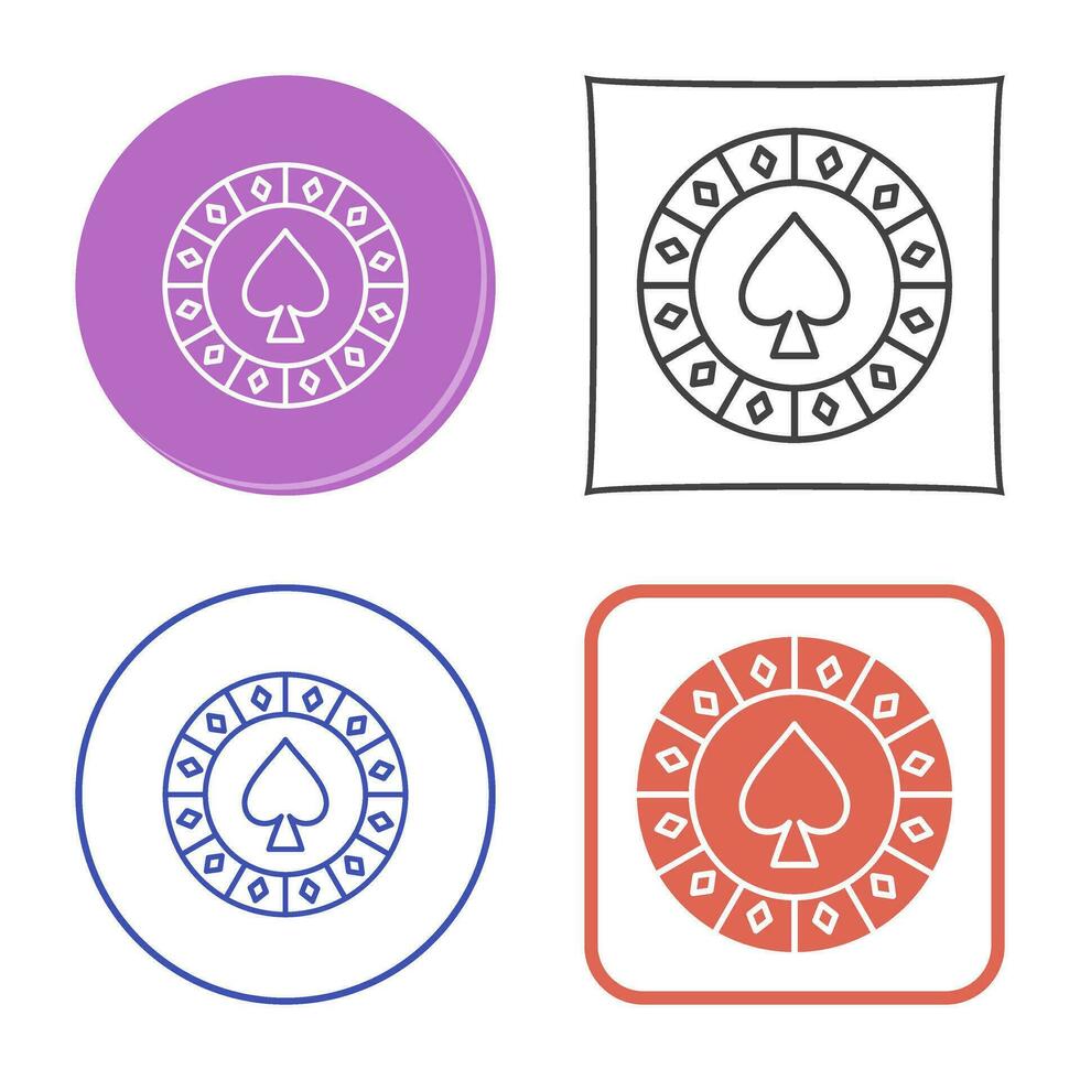 Spade Chip Vector Icon